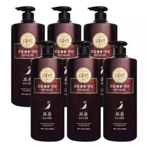 리엔 보윤 모발 볼륨영양 샴푸 손상 모발용 1000mL x 6개
