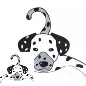 2WC 더키 퍼피프렌즈 옷걸이 5개묶음 달마시안 아동복옷걸이 애기옷걸이