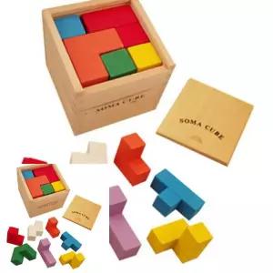 MF100 칼라소마큐브 나무큐브블럭 3세장난감