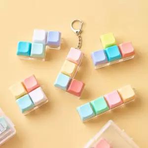 소근육이완 LED 키캡 모양 테트리스 열쇠고리