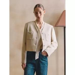 [올리브데올리브](광주신세계)[On-line exclusive] V넥 크랍 울 자켓 OH4WJ141