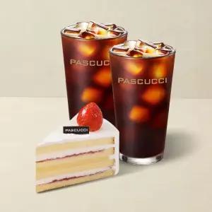 [파스쿠찌] 아메리카노(R) 2잔+오! 마이 화이트(조각)