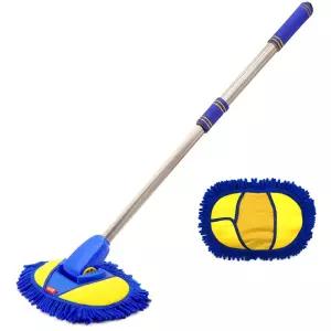 3S 세차밀대 용품 2단신축가능 B타입+추가걸레1개 자동차 극세사 용극 도구 워시미트 밀대봉 밀대 타올 마