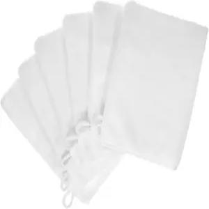 사진 6팩 극세사 페이스 천 6 x8 고속 건조 목욕 장갑 흰색 수건 흡수력이 뛰어난 부드러운 경량 바디