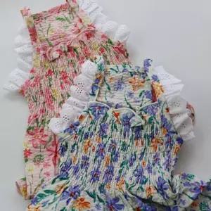 코코아허니 스모크 레이스 원피스반려견옷 강아지 패션 애룩 애견 반려 치마 꽃무늬 애옷