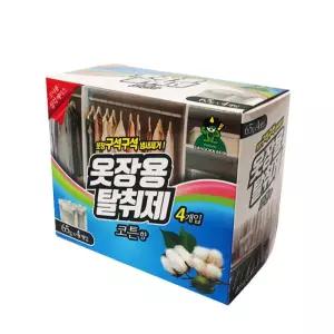옷장용 탈취제 4개 코튼향 이불장 섬유방제 서랍장 젤형 신발장 냄새제거