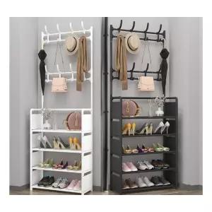 키밍 철제 스탠드 행거 4단 5단 옷걸이 신발장 조립식 수납 스탠딩 틈새 화이트 시스템 벽선반 가방 코너