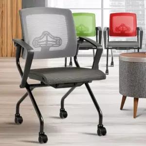 a16 바퀴의자 고급 1인 조립식 철제 원룸 중학생책상 1인용의자 철재의자 접이식등받이의자