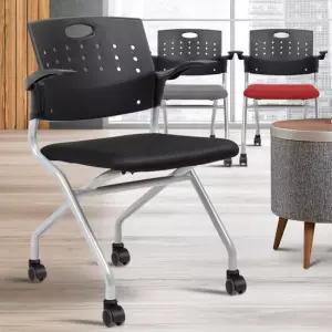 a24 바퀴의자 플라스틱 인테리어 철제 팔걸이 디자인 접이식간이의자 접이식쿠션의자