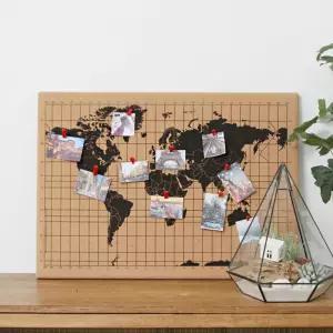 프레임 코르크 방 거실 벽걸이 인테리어 세계 지도전도 포스터 여행 교육용 지구본 월드맵 아이꾸미기 꾸미