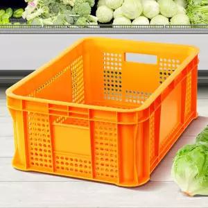 F플라스틱박스 2호 노랑 다용도 감자 김치 과일 대형상자 우유 이사바구니 사각 손잡이 콘티 노란 이삿짐