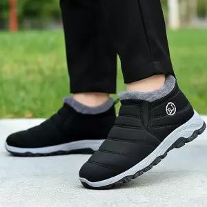 남자 겨울 외출 부드러운 기모 안감 착화감 좋은 방한화 패딩 부츠털신 슬립온 양온 슬리퍼 고무 블로퍼 주