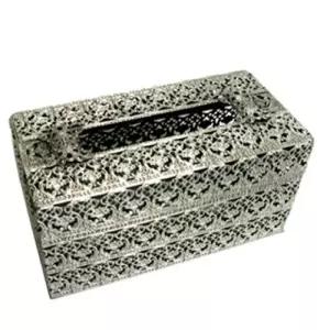 주석 티슈케이스 앤틱 (대) 실버 휴지각 수납통 냅킨화장지 지곽 커버 인테리어 소품 생활 휴지 티슈