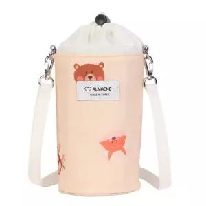 AMBP33 베이지목걸이물병파우치 병끈파 통파 통가방 통케이스 병가방 병케이스 보냉