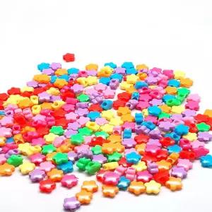 미니 꽃 모양 비즈 대용량 약500g 레진아트재료키링 이니셜 공예 팔찌만들기 목걸이 우정 악세사리부자재 D