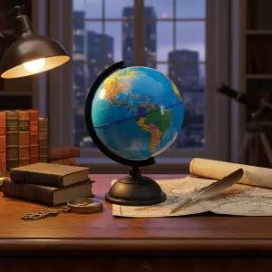 한글 지구본 영문 인테리어소품 교구본 학습용 교육용 회전