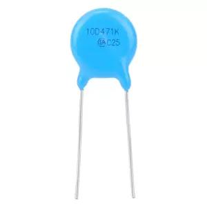 전원 공급 장치에서 100Pcs 10D471K 10K471 바리스터 인라인 10mm 직경 470V 금속 산화물 MOV 보호