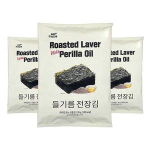 한끼도둑 들기름전장김 30g 3봉