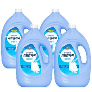 샤프란케어 대용량 섬유탈취제 상쾌한향 3.1L x 4개 리필용 섬유 향수 탈취제 방향제 정전기방지 공병별매
