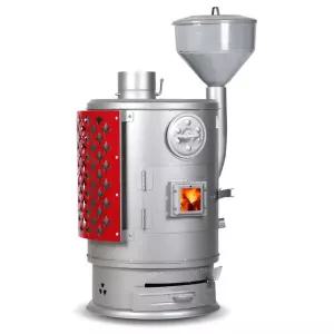 유진15형 원형 펠렛 화목 겸용 난로 펠릿 나무 장작 펜션 식당 컨테이너 비닐하우스 공사장 양계장