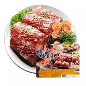 엄마손 돼지왕 양념구이-1.3kg(4대1팩) 업소전문용,양념갈비 숯불구이