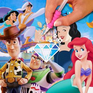 디즈니 DIY 보석 십자수 액자형 큐빅 비즈