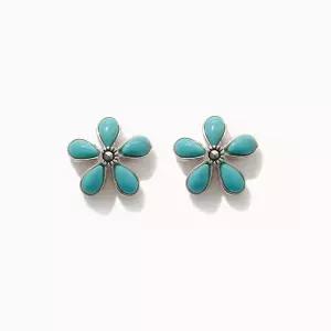 [제이로렌] 04M03410 12월탄생석 터키석 플라워 귀걸이