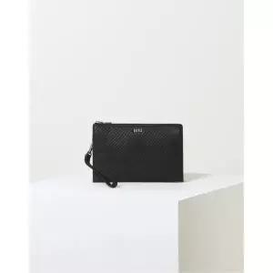 [롯데백화점]닥스 액세서리 [GREAT HOUSE CHECK] 블랙 체크배색 소가죽 클러치백 DBBA2F305BK