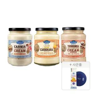 폰타나 파스타소스, 머쉬룸크림, 430g, 1개 + 까르보나라, 430g, 1개 + 투움바, 430g, 1개 + 증정(스파게티면, 500g + 블루접시)