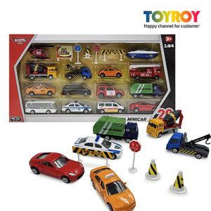메탈 미니카 20종 자동차 세트 교통 안전 놀이 장난감