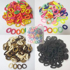 얌뚱이 소소면링 100개+100개 머리끈 세트 미니 무매듭 선물 파우치 강아지  여아 대용량 도넛링 마카롱 여아 어린이 예쁜 안아픈 아동