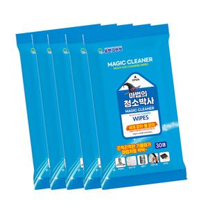 마법의 청소박사 30매 5팩 모니터 청소 먼지제거 크리너티슈