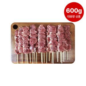 고우하 국내산 닭염통꼬치 30g 20꼬치 600g 대용량 업소용 도매 캠핑 음식 수제꼬치 간식 안주
