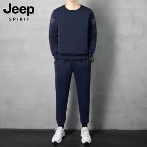 JEEP SPIRIT 남성 트레이닝세트 헬스복 라운드 맨투맨 밴딩 운동 바지
