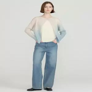 닥스 여성 25SS [플리츠]블루 그라데이션 가디건 겸용 자켓 DLJA5BP21B1