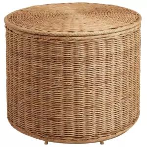 이케아 쿠션스툴 수납형 발받침 쇼파스툴 라탄 톨크닝