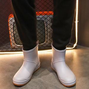 방수 레인부츠 남녀공용 작업용 장마철 워커 둥근코 논슬립 낚시신발 3color