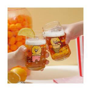 춘식이 캔비어 2p 소맥잔 맥주잔 유리잔 유리컵 카카오프렌즈