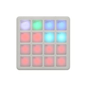 M-VAVE MIDI 컨트롤러 드럼 패드 무선 블루투스 키보드 16 스트라이크 속도 감지, 메모 반복, 풀 레벨 버튼 RGB 백라이트 휴대용, 유선 USB-C 내장 배터리 포함