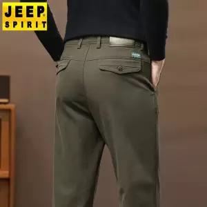 JEEP SPIRIT 가을 겨울 남성 브랜드 스트레이트 팬츠 빅사이즈 작업용 캐주얼 바지