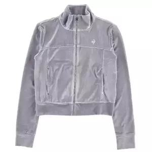 르꼬끄 슬림핏 여성 벨벳 스텐넥 집업 QP422OFTO1 LGR