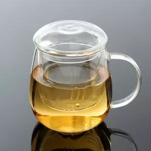 로하티 머쉬룸 내열유리 티머그 320ml/유리/머그컵/컵/물컵/투명/머그/내열/잔/찻잔/손잡이/카페/예쁜