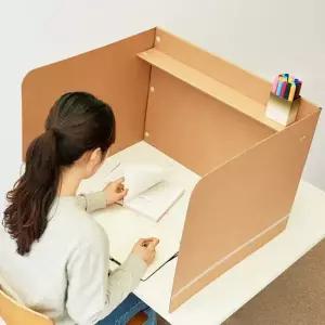 종이 칸막이 책상 휴대용 선반형 독서실 공부 집중 칸막이 공부방 가림막 가벼운 공부용 접이식 조립식