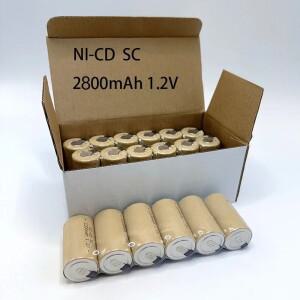 220개 드라이버 전동 드릴 SC 배터리 1.2V 2800mAh 서브 C 니켈카드뮴 충전식 탭 포함 공구 NiCd SUBC 셀