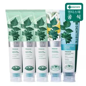 덴티스테 불소치약 3종 구성(플러스화이트 프로 160g 3개+시트러스후레쉬 200g 1개+뉴센서티브케어 200g 1개)