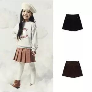 [롯데백화점]탑텐키즈 MKE4RS2011 여아 벨베틴 플리츠 스코츠