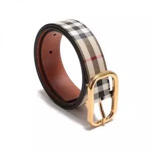 [버버리]BURBERRY 버버리 checkered leather belt (8066059) (체크 레더 벨트)