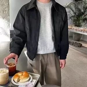 [모로엠]남성 스웨이드 투웨이 지퍼 블루종 자켓 ON-JUA-QWFGVCJT