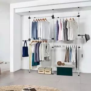 upgrade 바지걸이 행거 3단 기둥식 옷수납장 고정행거 W4EB7C5