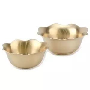 유기 방짜 그릇 놋 팥빙수 유기꽃잎빙수볼 중(15cm) (WFK9UC4)